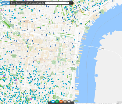 Visit Philadelphia Water Department’s “Big Green Map”: